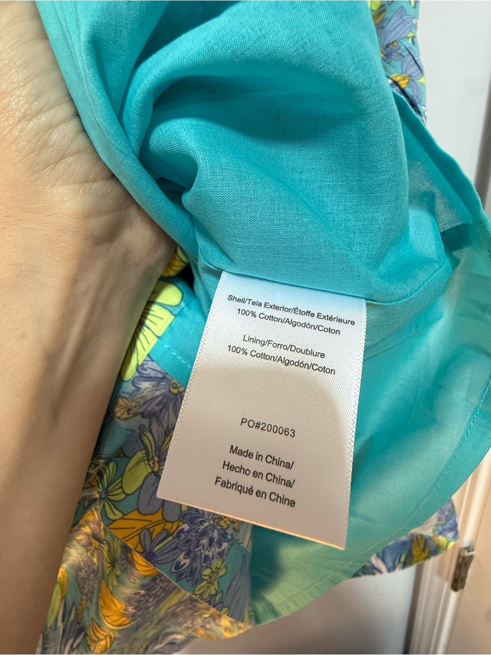 ModCloth Teal Floral Button-Front Skirt with Blue and Yellow Blooms - Picture 6 of 8